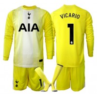Koszulka piłkarska Tottenham Hotspur Guglielmo Vicario #1 Bramkarska Strój Trzeci dla dzieci 2025-26 tanio Długi Rękaw (+ Krótkie spodenki)